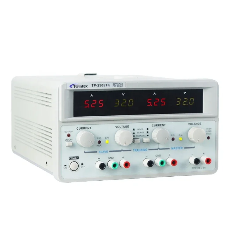 Dual Channel Linear Power Supply 30V 5A - TP-2305E 300W แหล่งจ่ายไฟ DC แบบปรับค่าได้สองช่องสัญญาณแบบสมมาตร 30V